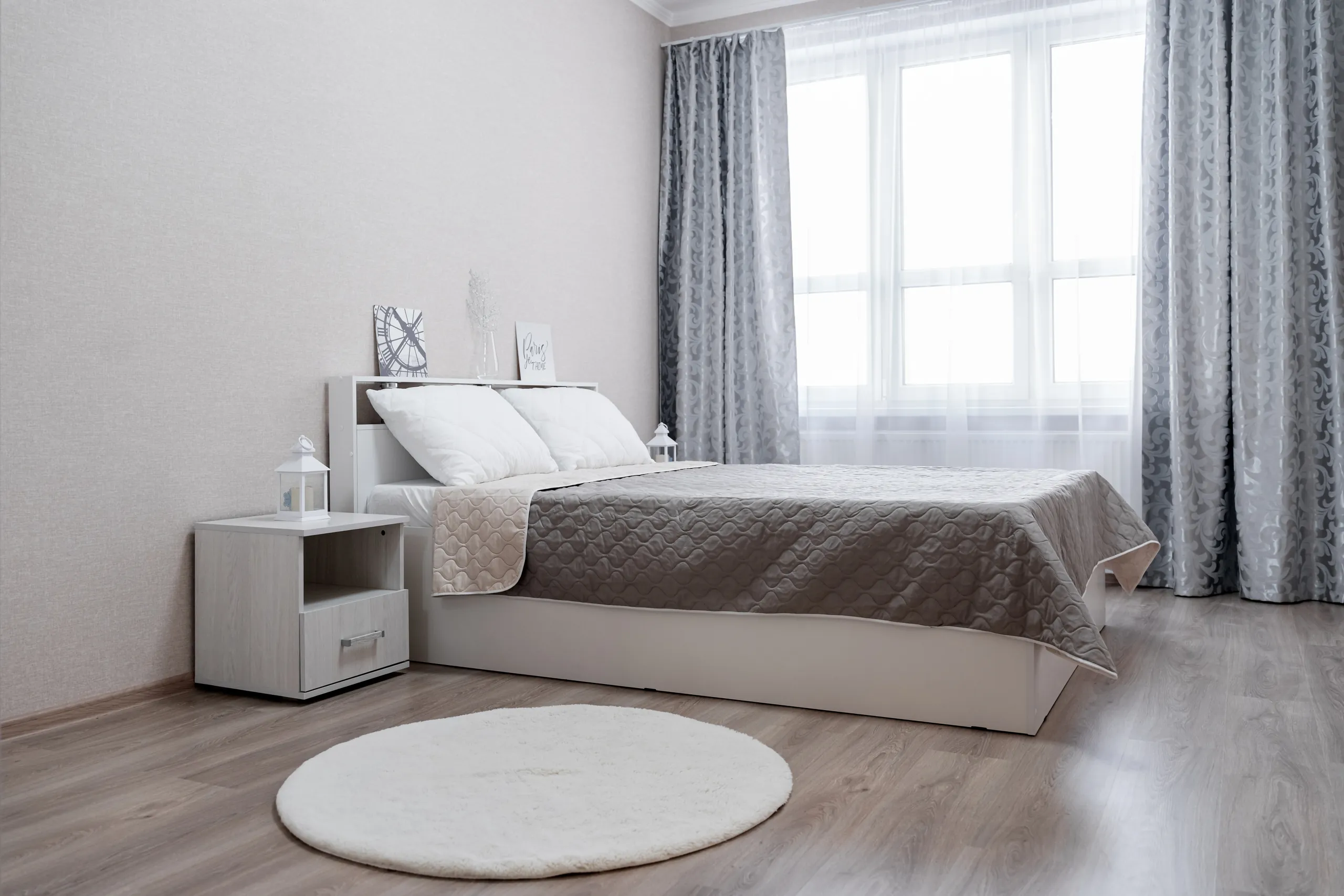 Bright bedroom for recurring house cleaning