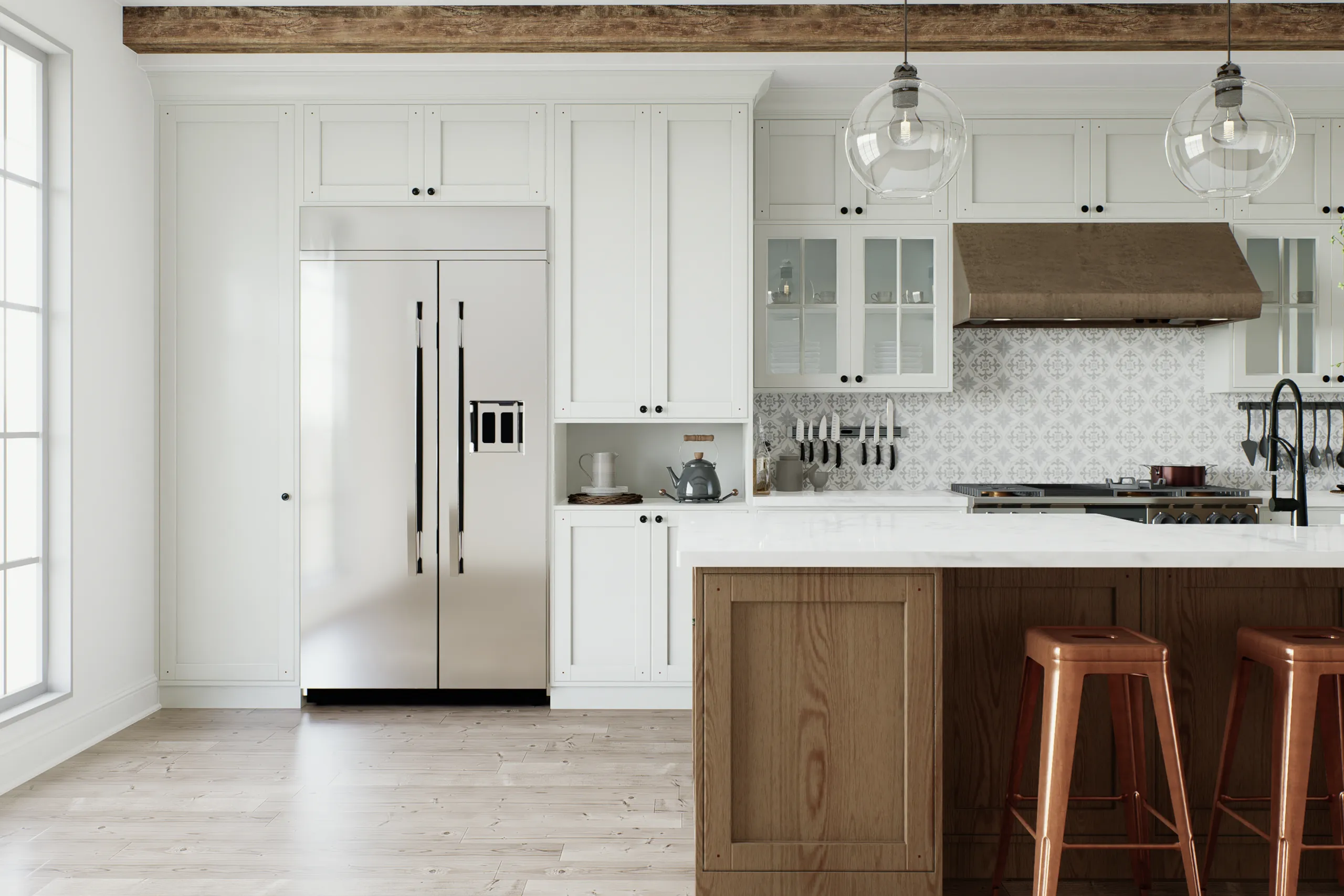 Clean commercial kitchen interior
